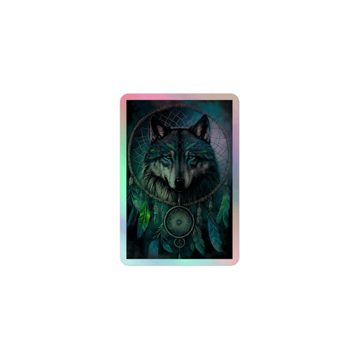 The rainbow wolf spirit sticker product image (1)