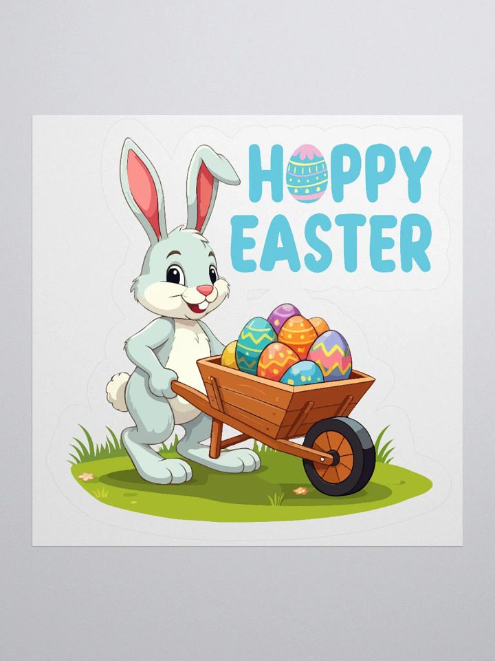 Hoppy Easter with Easter Bunny Sticker product image (1)