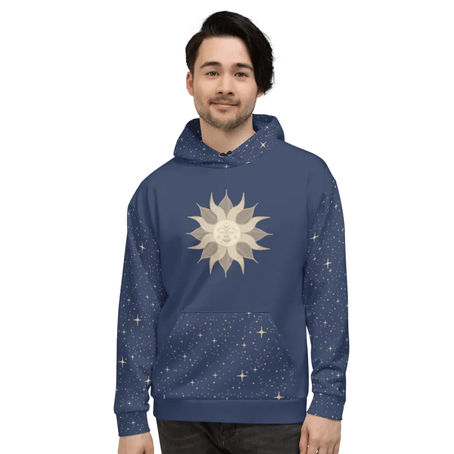 Mystic Sun Starry Night Sky Hoodie product image (4)