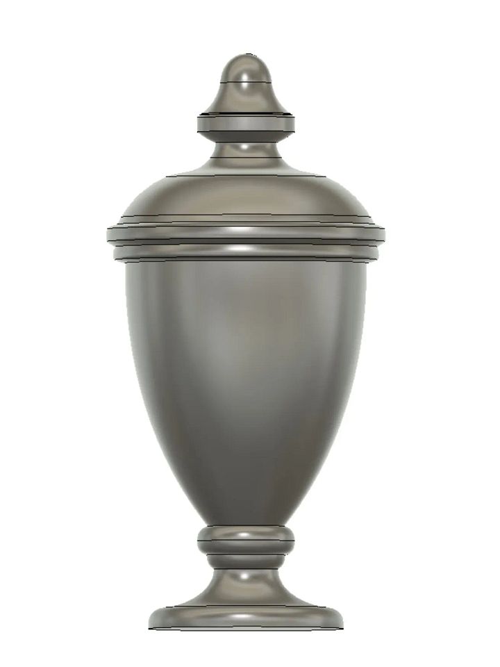 Cemetery Urn V1 3D Model product image (1)