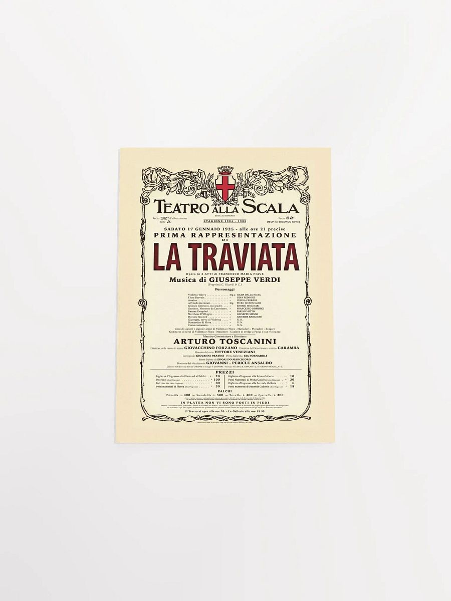 Vintage-Style La Scala La Traviata Opera Poster product image (2)