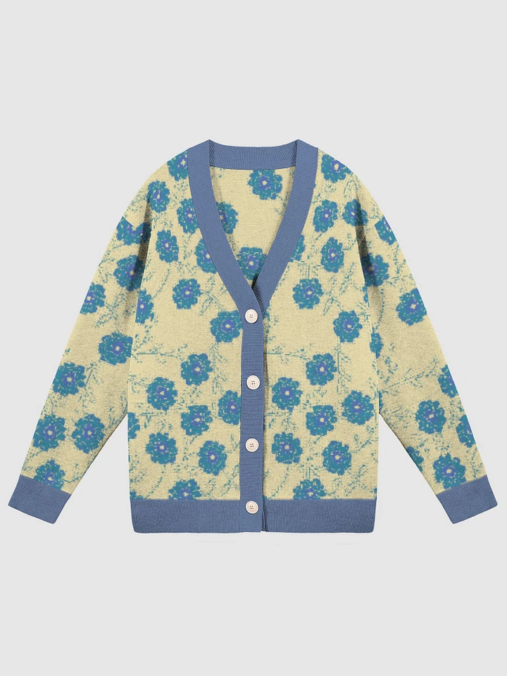 Blue Flowers on Yellow Cardigan product image (2)