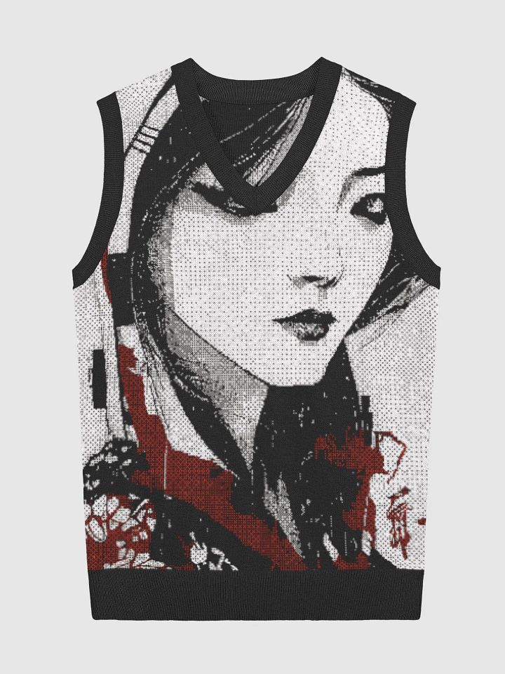 Geisha-Inspired Serenity Jacquard V-Neck Vest product image (3)