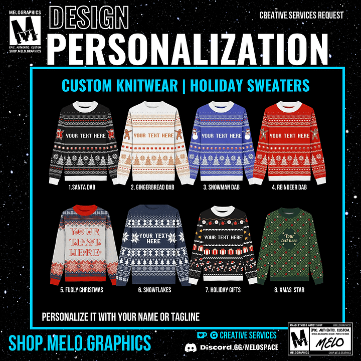 Creative Service: Design Personalization - Custom Knitwear & Holiday Sweaters | #MadeByMELO product image (1)