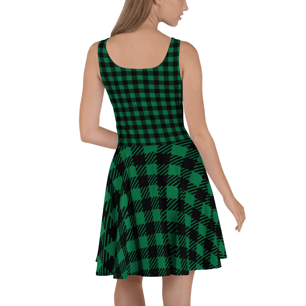 Green Plaid Passion Skater Dress product image (4)