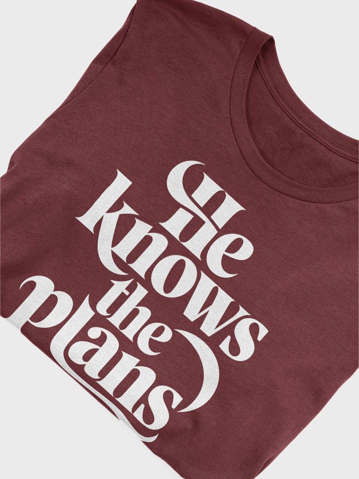 He Knows the Plans – Jeremiah 29:11 Bible Verse Bella+Canvas Supersoft T-Shirt product image (1)