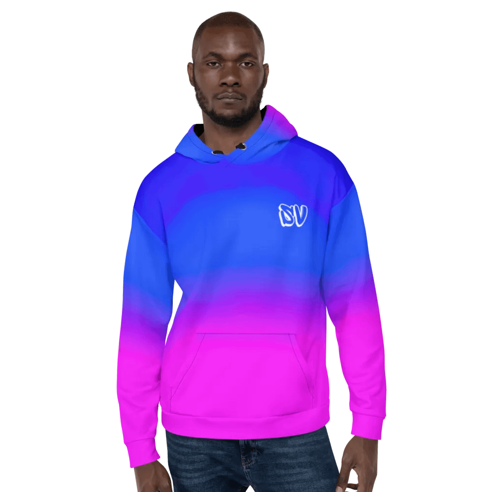 STRAIGHT VIBIN ANIME GIRL NEON COLOR FADE HOODIE product image (6)