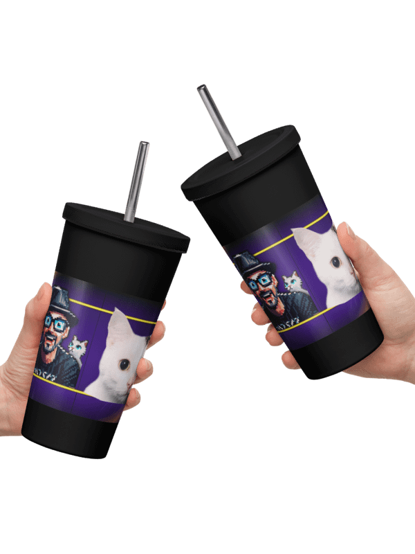 Channel 25 Edelstahlbecher 600ml mit Trinkhalm product image (2)