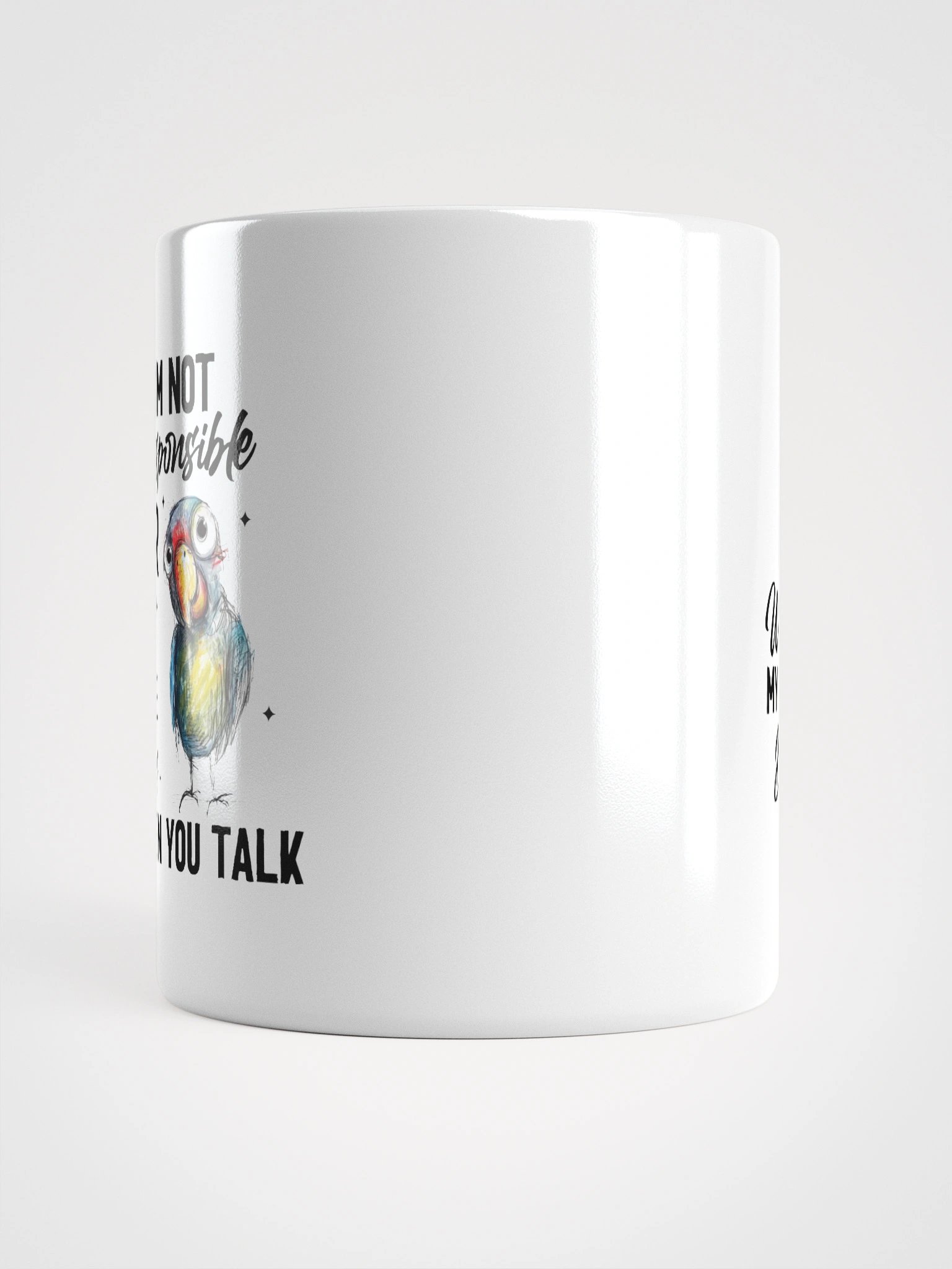 Parrot Not Responsible Glossy Mug product image (13)