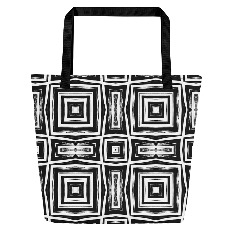 Abstract Monochrome Repeating Pattern Tote Bag product image (2)