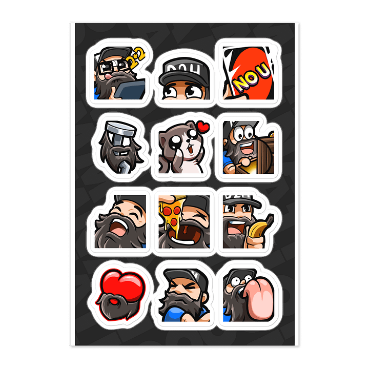 Emote Sticker Sheet. Set 4 product image (1)