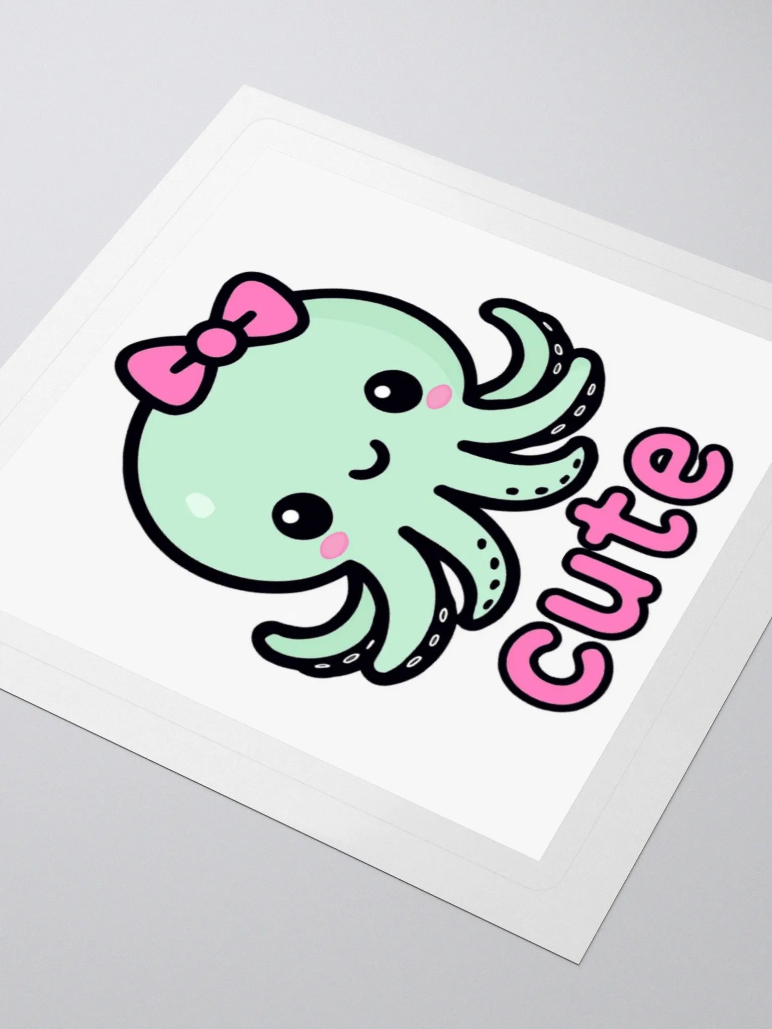 Cute Octopus Kiss Cut Sticker product image (8)