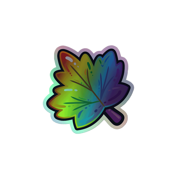 Rainbow Leaf Holo Sticker product image (2)