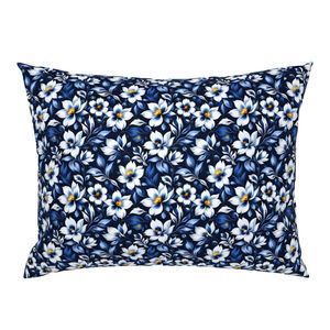Seamless Pattern - Floral Pattern in Blue and White on Dark Blue Background product image (5)