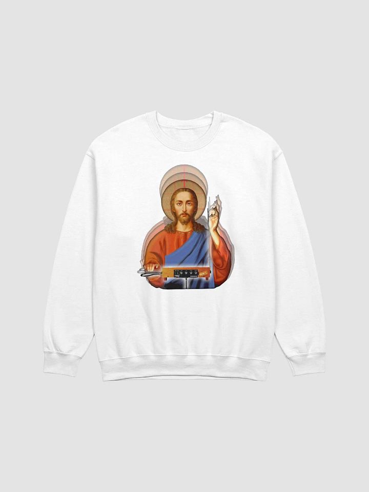 The Holy Theremin by Frank Fonik Techno EDM Classic Crewneck Sweatshirt product image (2)