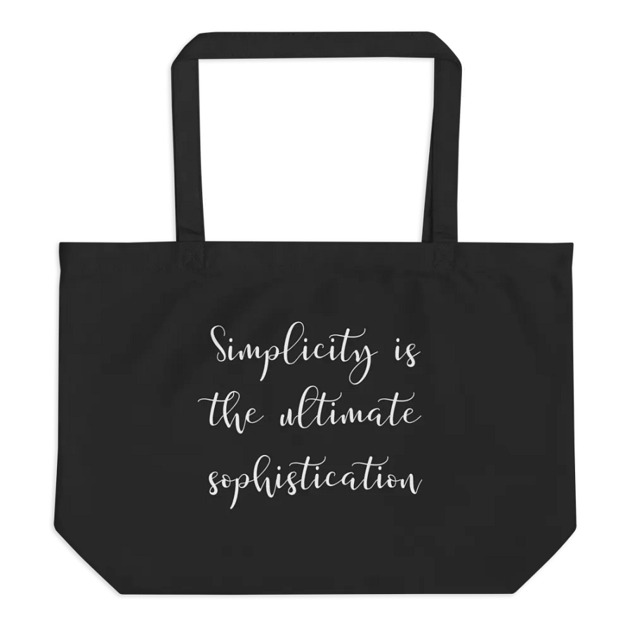 Simplicity Is The Ultimate Sophistication Tote Bag product image (2)