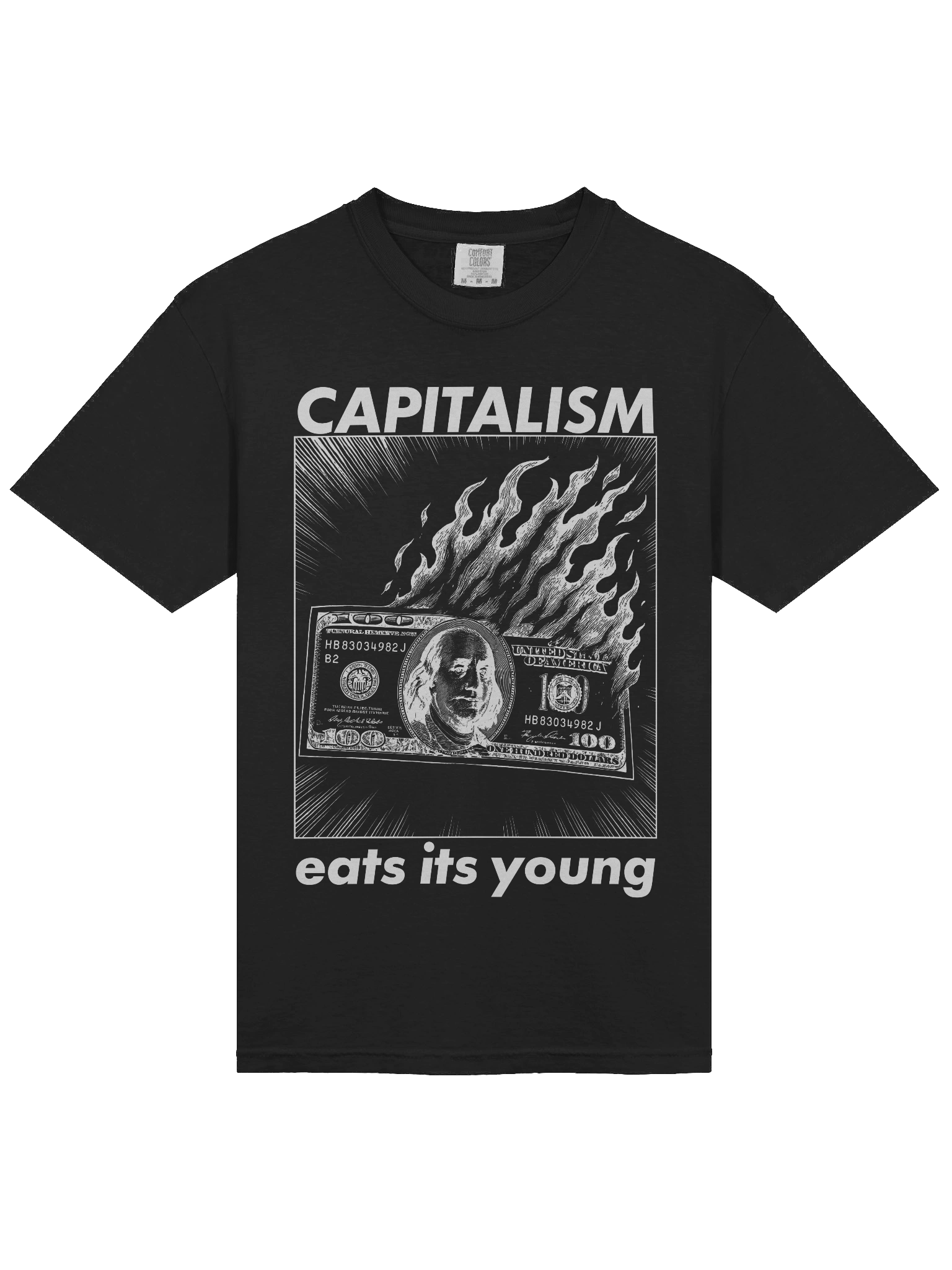 Capitalism Eats its Young Dark-Mode Tee product image (2)