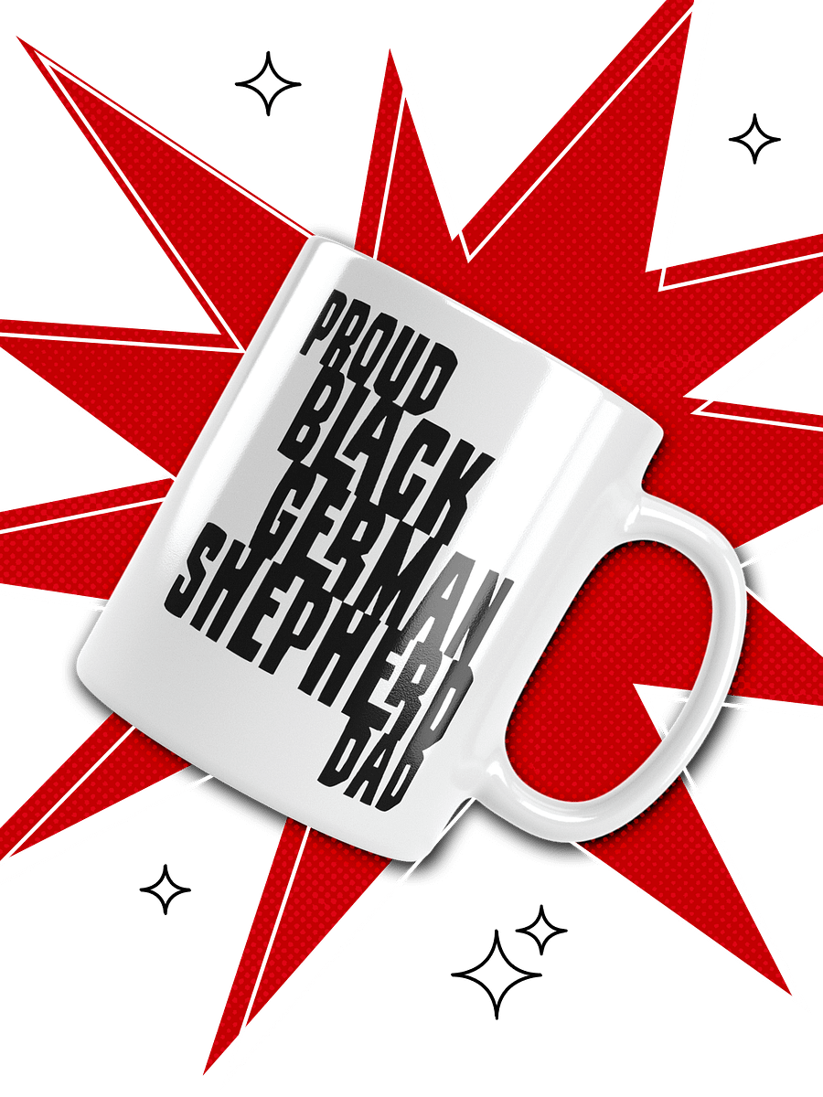 Proud Black German Shepherd Dad Small Mug For GSD Lovers product image (1)