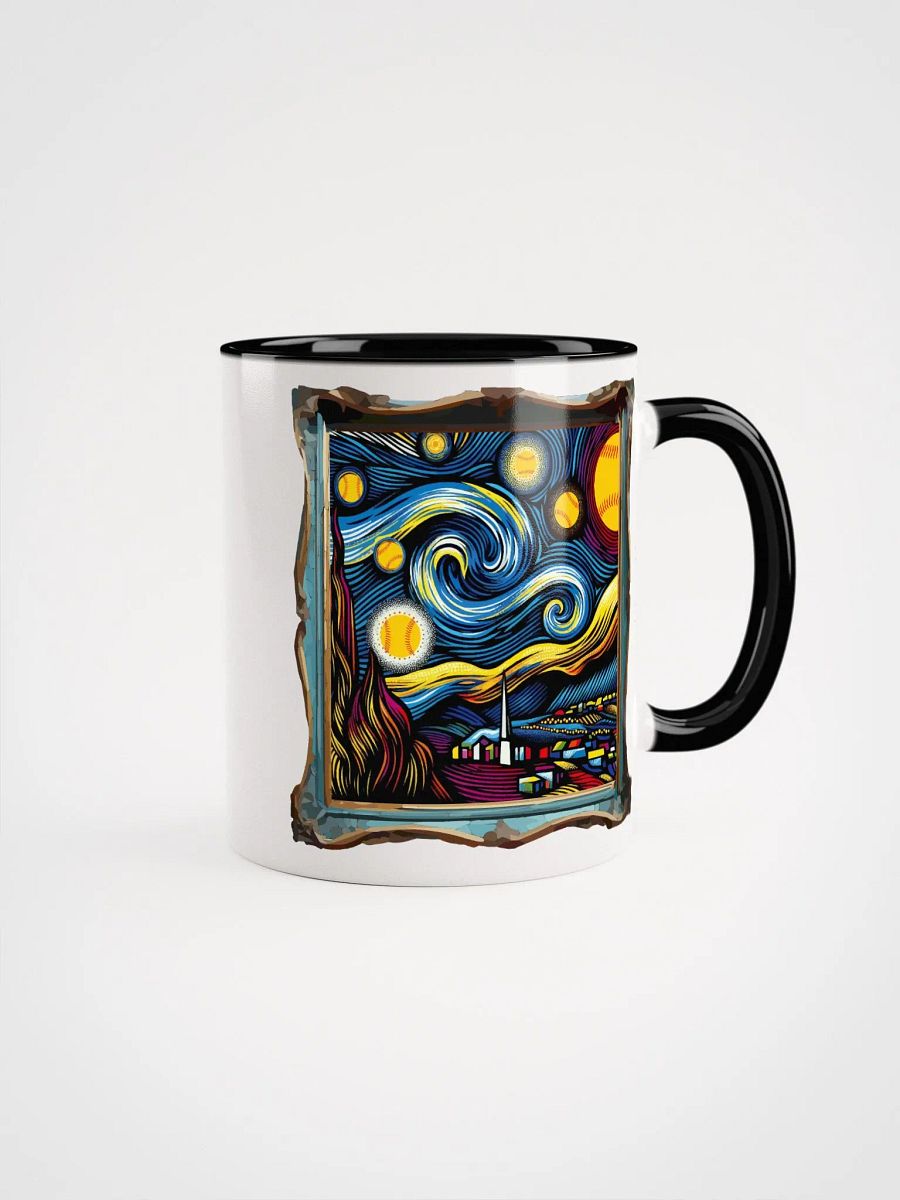 A Softball Starry Night Van Gogh Ceramic Mug product image (3)