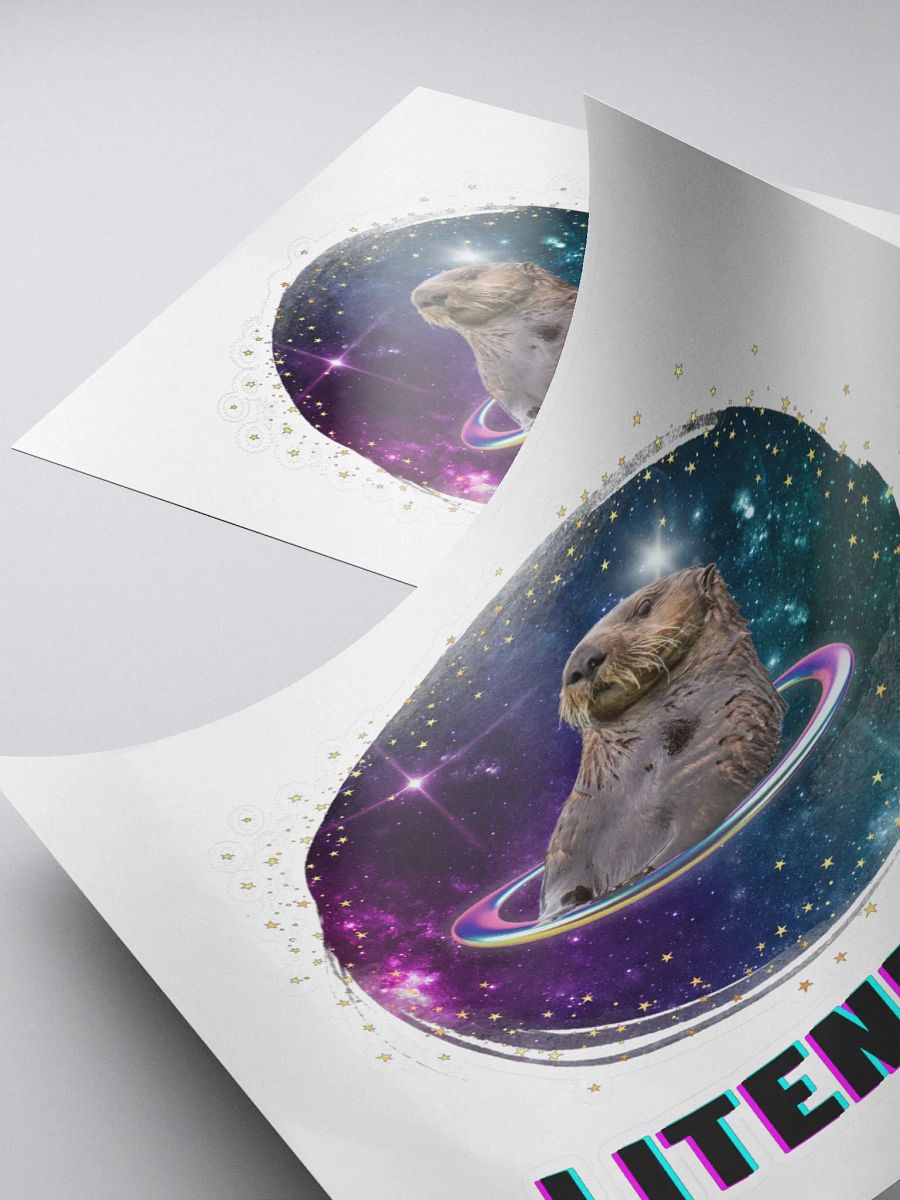 Sea Otter in Space Sticker product image (4)