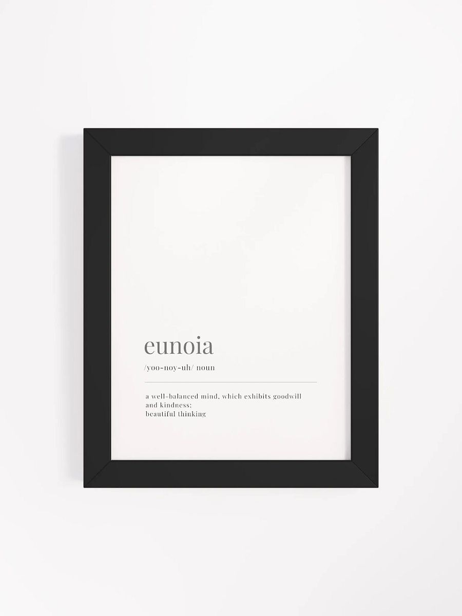 Eunoia Definition Framed Print product image (4)