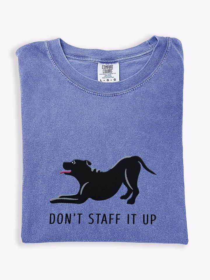 Don't Staff It Up T-Shirt(Embroidered) of a Staffordshire Terrier(Black) product image (1)