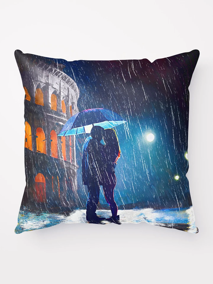 Rain by the Colosseum - Romantic Rome Throw Pillow product image (1)