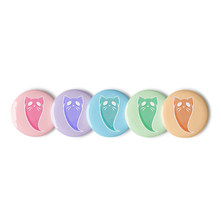Ghost cat badges product image (1)
