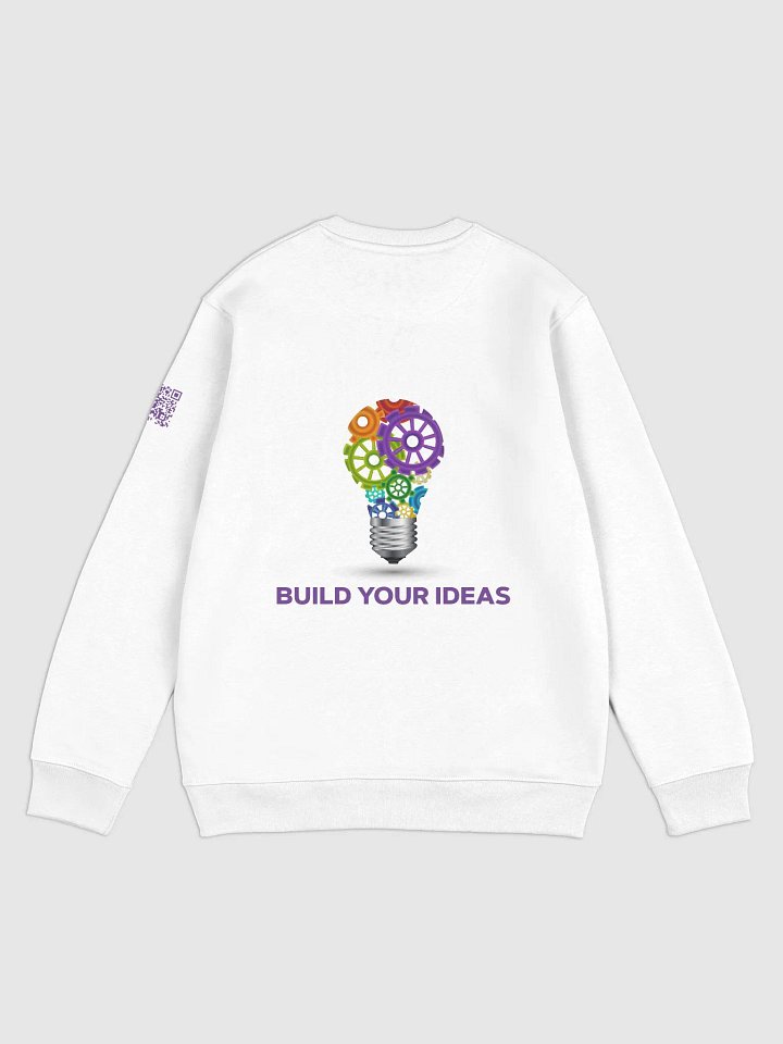 Build Your Ideas Crewneck Sweatshirt Crisp White With Purple product image (2)