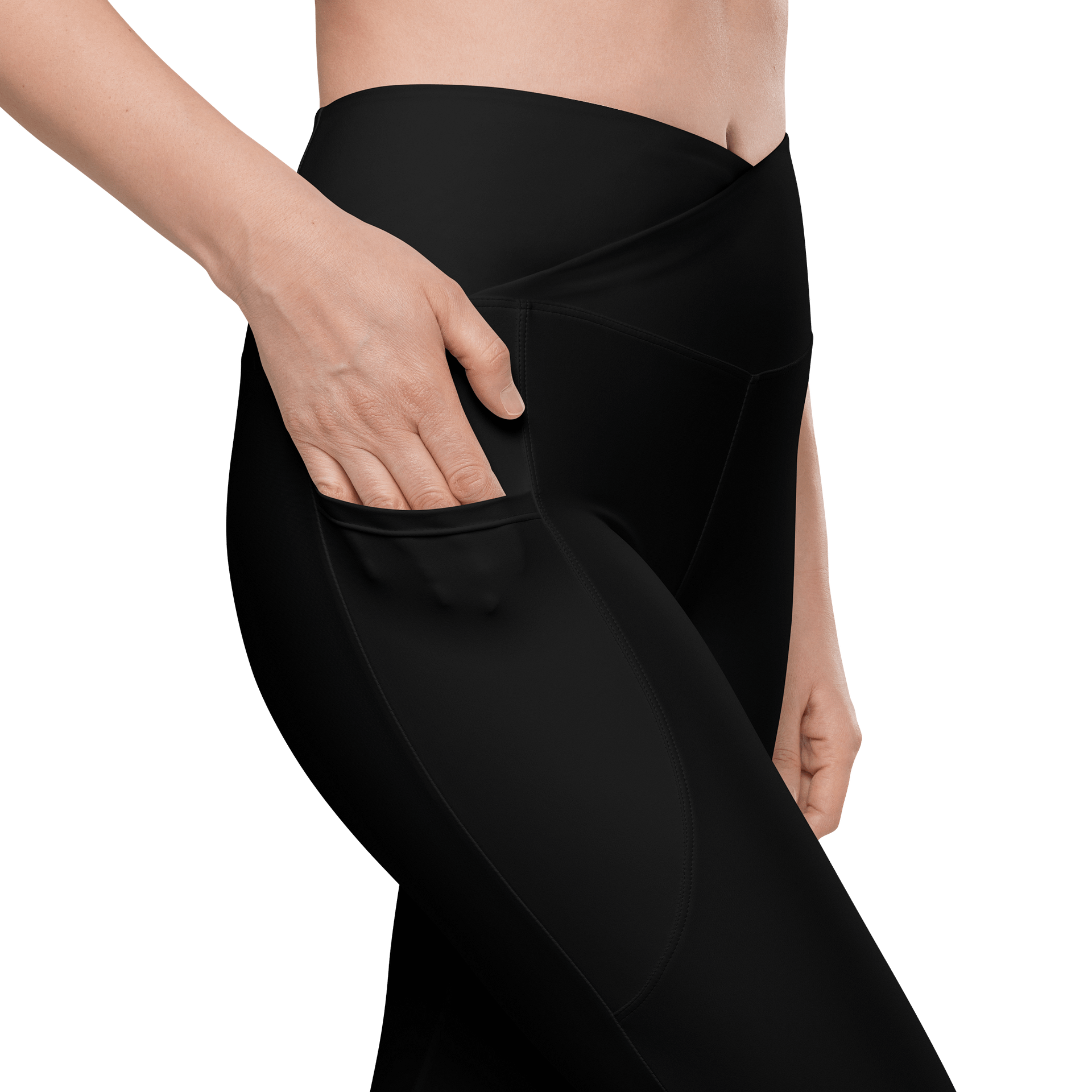Sun-Protected Crossover Leggings with Pockets product image (10)