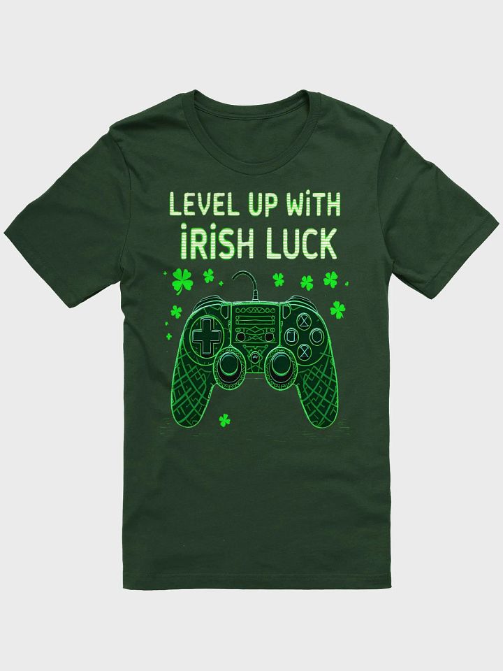 Level Up with Irish Luck | St. Patrick’s Day Gaming T-Shirt for Gamers product image (2)