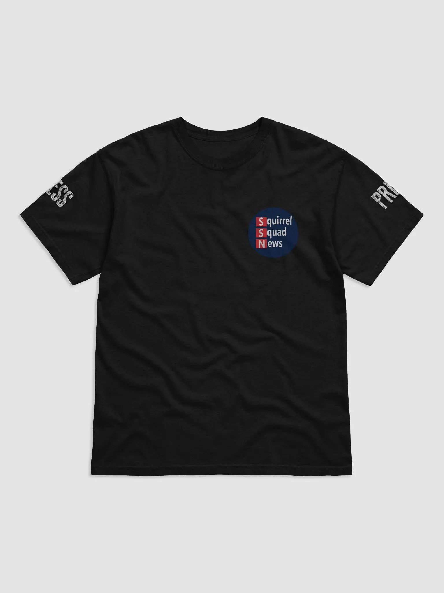 White PRESS Text 2D Logo Comfort: Heavyweight T-Shirt product image (5)