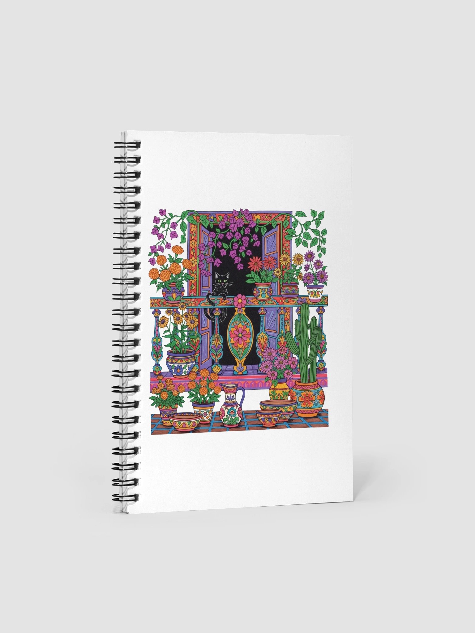 Whimsical Window Garden Spiral Notebook product image (1)