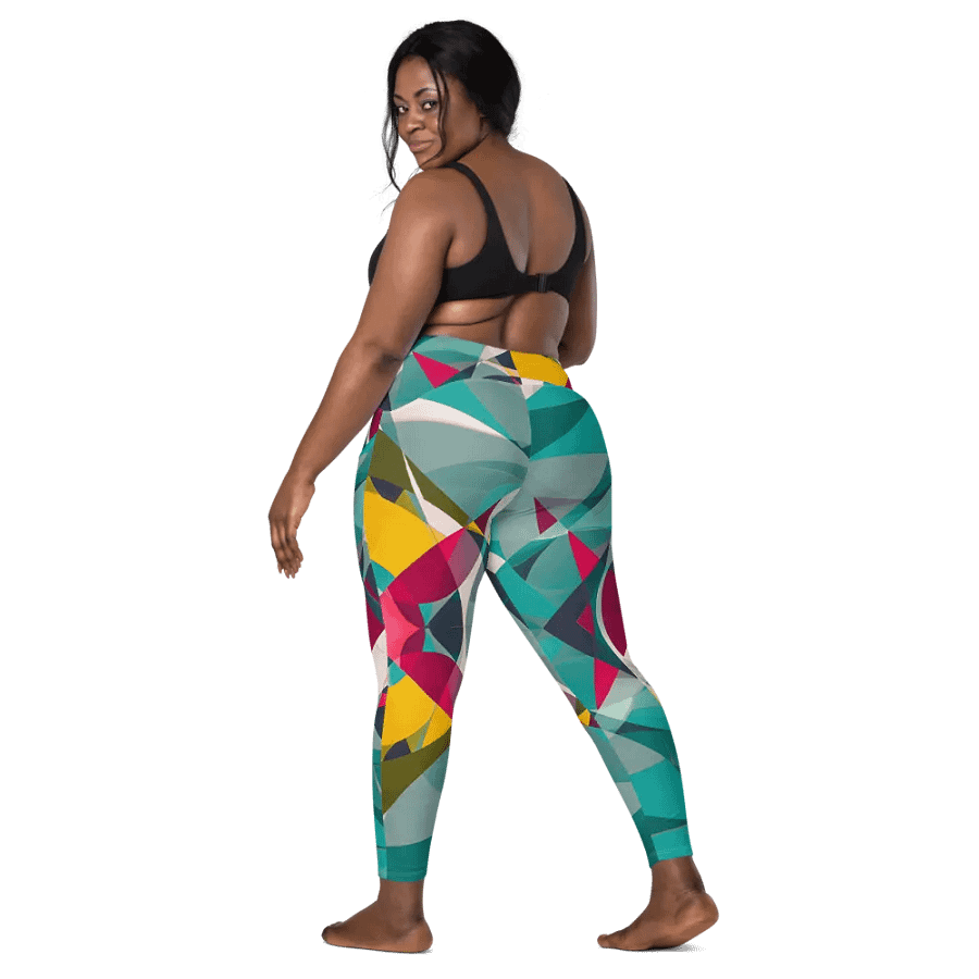 Abstract Lithographic Pattern Design Leggings with pockets - V9 product image (2)