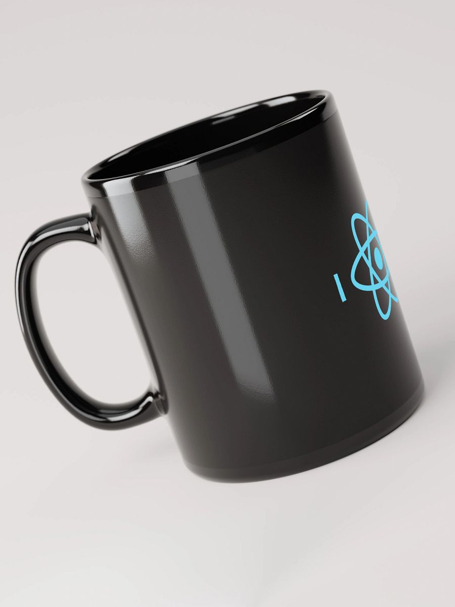 I love React Black Mug product image (5)