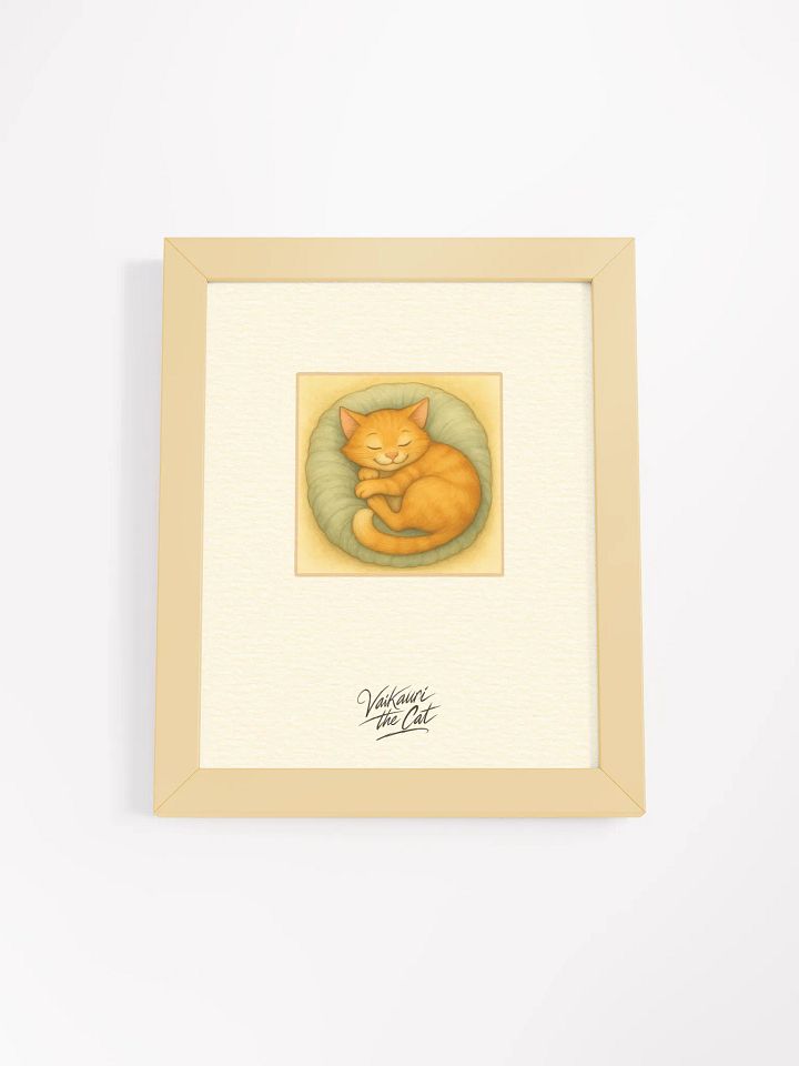 Vaikauri the Cat - Curled up Framed Artprint product image (1)