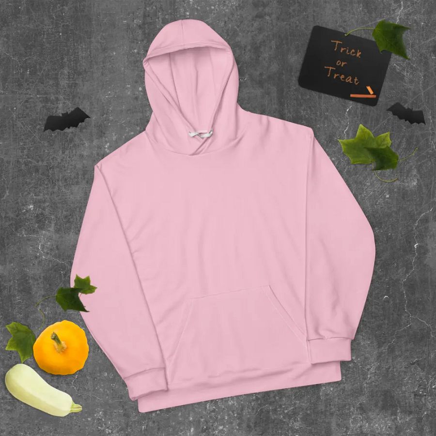 Plain Light Pink Soft Summer Unisex Recycled Polyester Heavyweight Premium Hoodie by Treasure Pie product image (10)