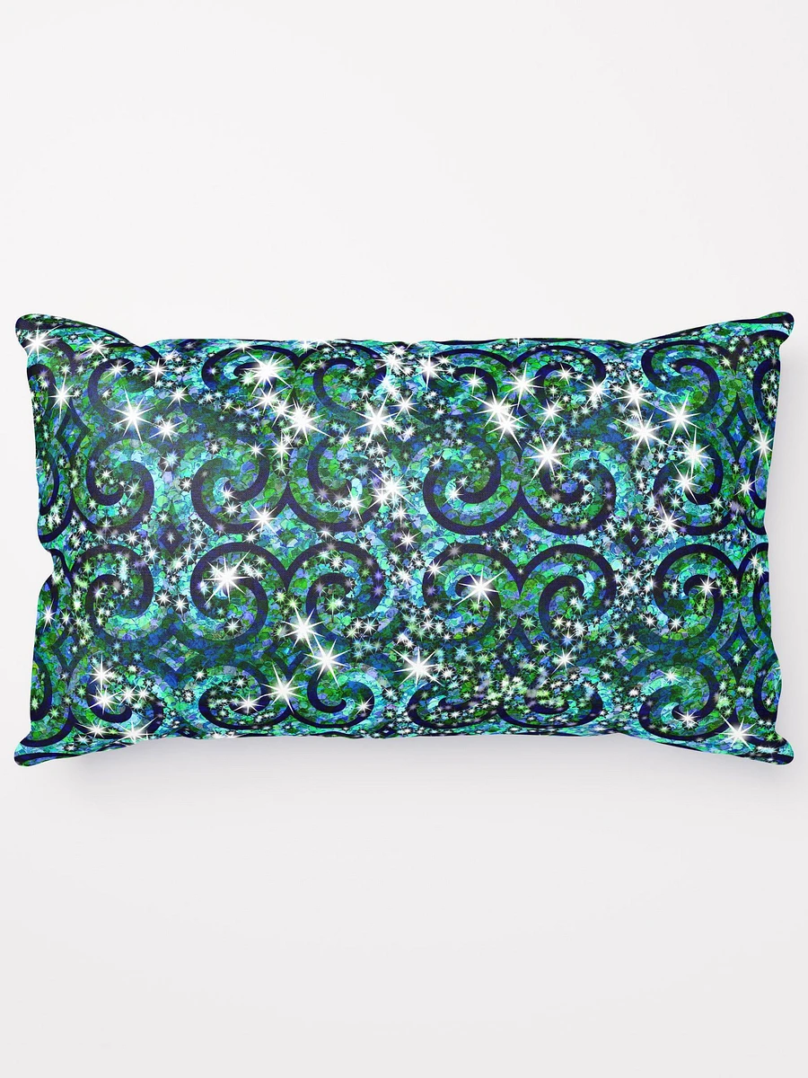 Blue Green Sparkle Swirl Throw Pillow product image (14)