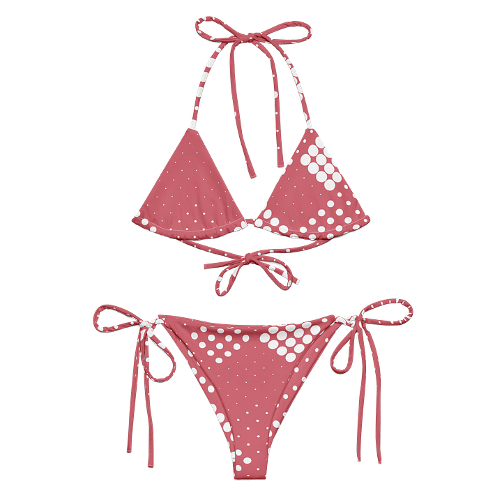 Red Diamond Dots Recycled String Bikini Set product image (2)