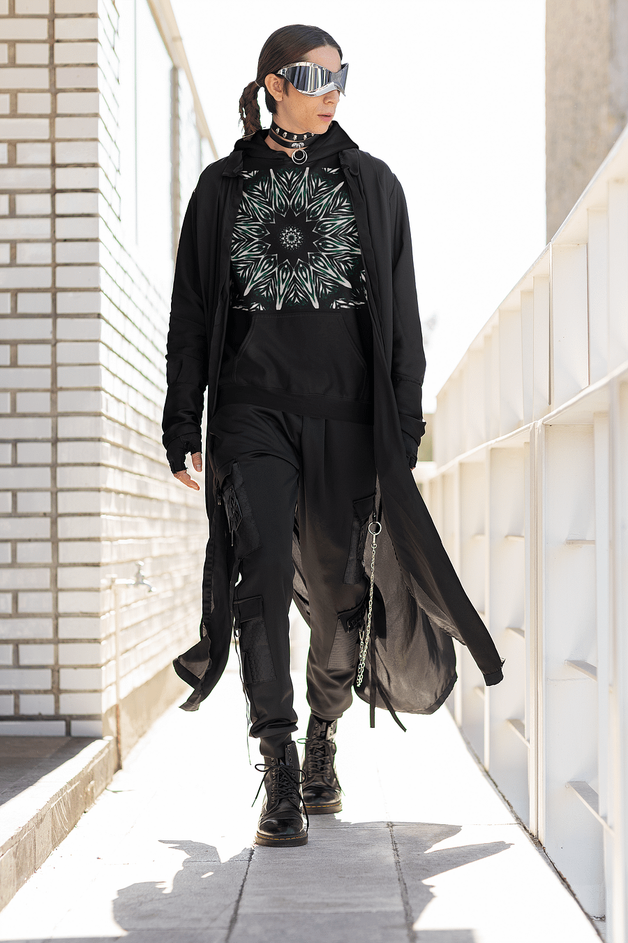 Abstract Dark Mandala Pattern Unisex Pull Over Hoodie product image (3)