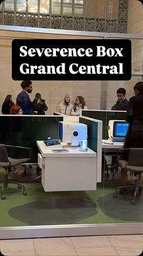 I just saw the Severence box in Grand Central Station👀 #severence #severenceappletv #severenceedits