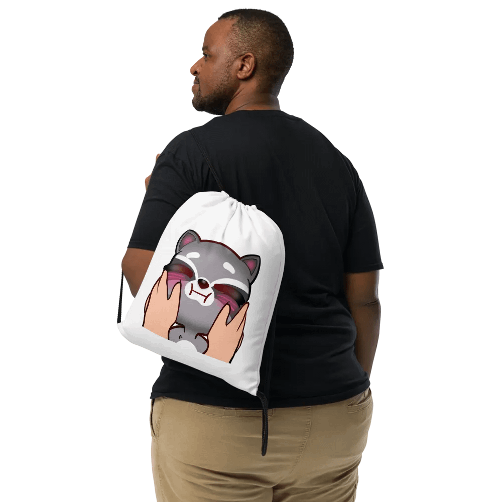 Cute Raccoon Drawstring Bag product image (6)