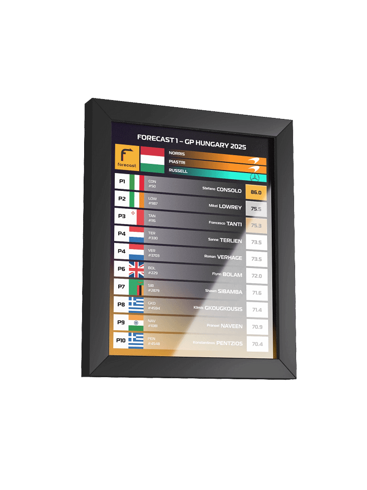 GP Hungary 2025 Frame product image (4)