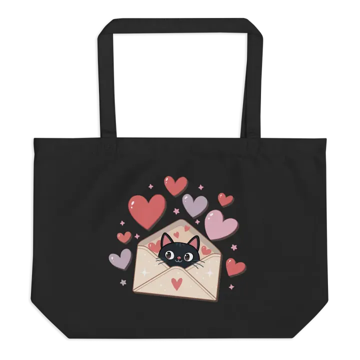 Feline Valentine Envelope - eco tote product image (1)