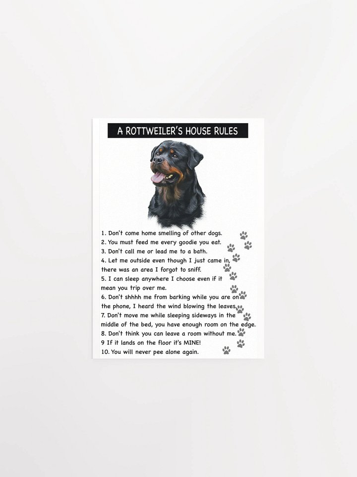 A Rottweiler's House Rules - Poster product image (4)