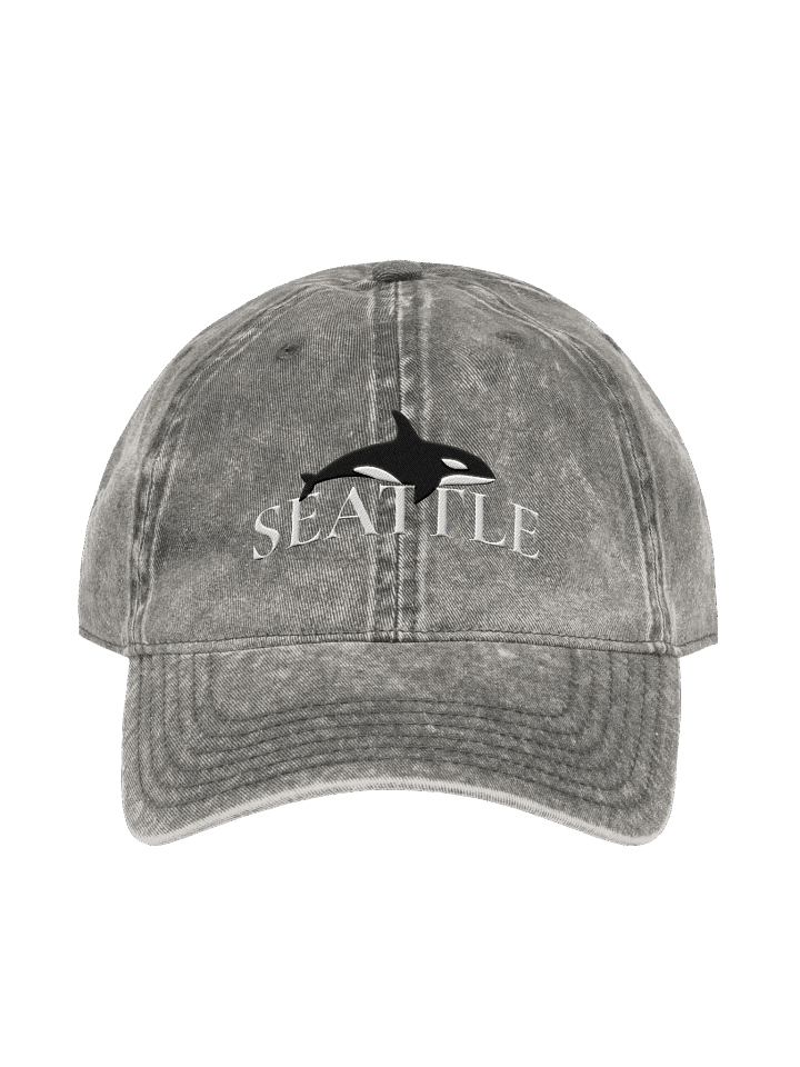 Seattle Orca Embroidery Vintage Denim Hat product image (8)