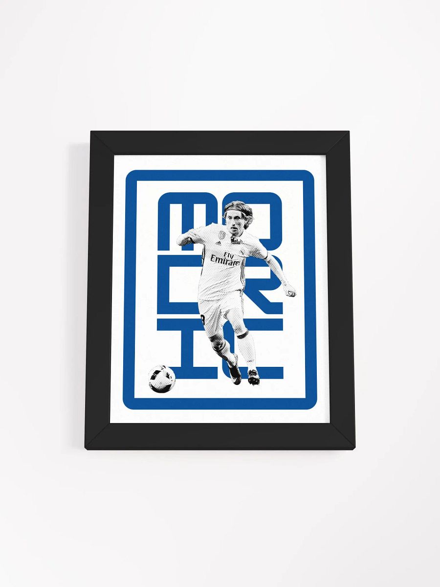 Luka Modrić BW Real Madrid Name Art Framed Print product image (3)