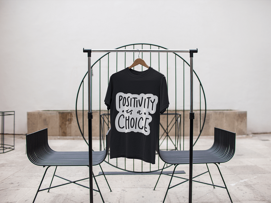 Positivity Is A Choice Black Unisex T-Shirt product image (3)