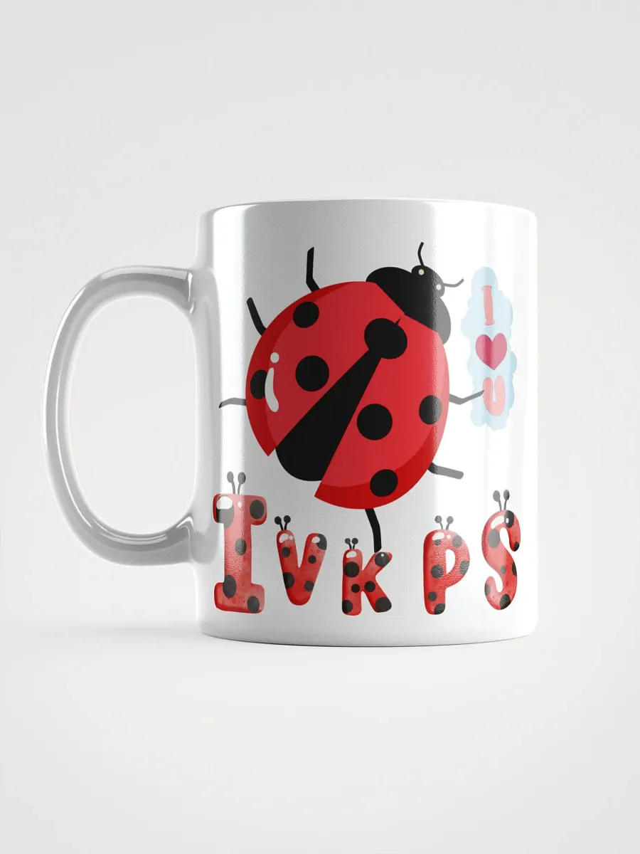 White Glossy Mug Ladybug product image (6)