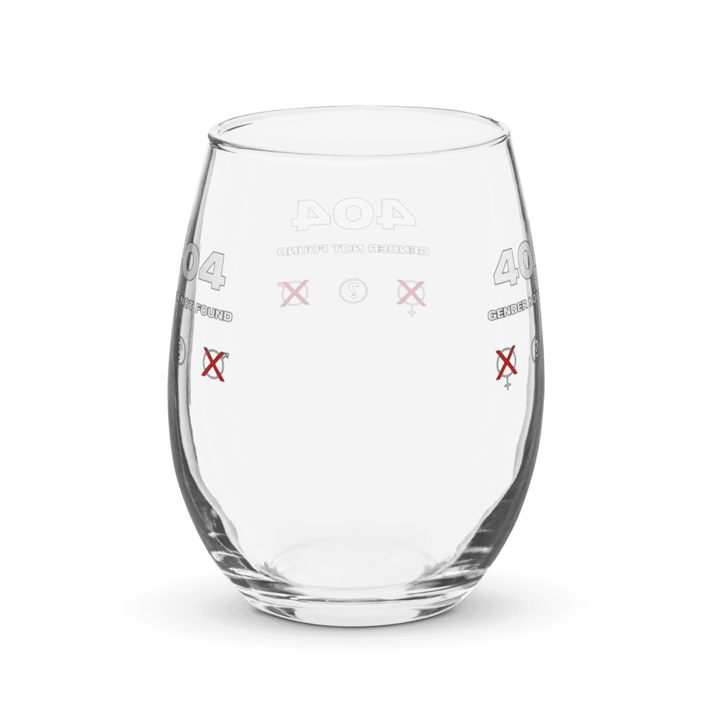 404 Gender not Found Wine Glass product image (2)